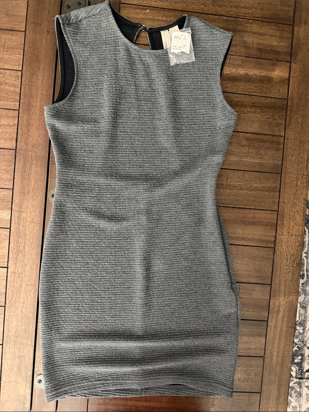 Forever 21 Gray Ribbed Sleeveless Bodycon Mini Dress